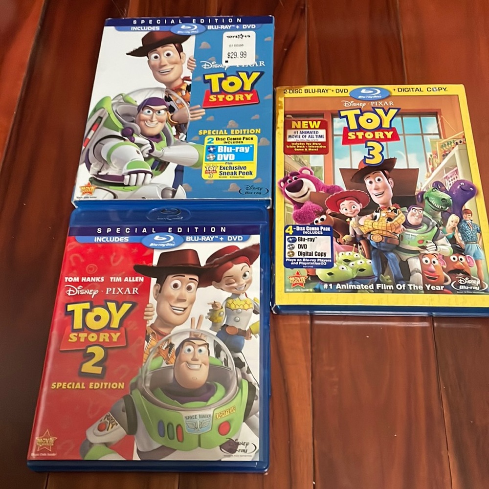 Blue Ray plus DVD Disney’s Toy Story 1 - 2 - 3